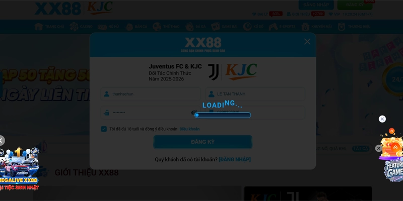 Cách Đăng Ký XX88 Để Nhận Nhiều Ưu Đãi Thưởng Khủng 11 Đăng ký thành công và vào XX88